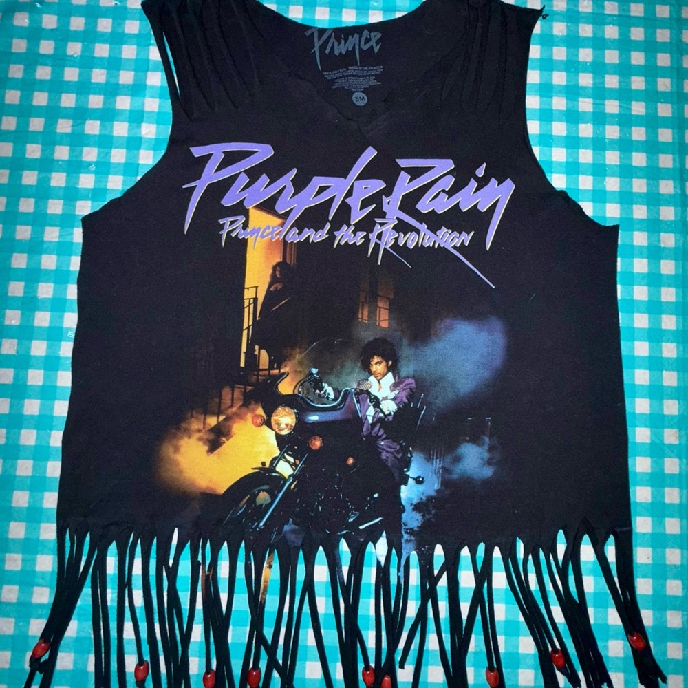 Prince Black Cotton Tank Top